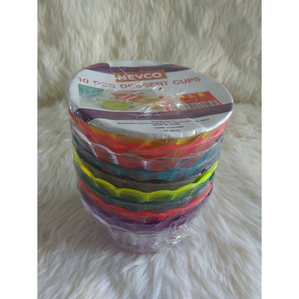 Vintage Nevco 10 pcs dessert cups New OLD Stock